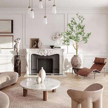 Nafresh Tall Faux Olive Tree，7ft（84in） Realistic Potted Silk Artificial Olive Tree， Fake Olive Trees Indoor for Home Office Living Room Bedroom Stairs Foyer Decor.2pack.