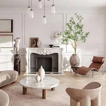 Nafresh Tall Faux Olive Tree，7ft（84in） Realistic Potted Silk Artificial Olive Tree， Fake Olive Trees Indoor for Home Office Living Room Bedroom Stairs Foyer Decor.2pack.