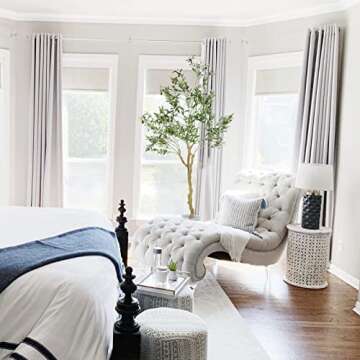 Nafresh Tall Faux Olive Tree，7ft（84in） Realistic Potted Silk Artificial Olive Tree， Fake Olive Trees Indoor for Home Office Living Room Bedroom Stairs Foyer Decor.2pack.