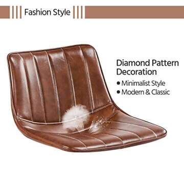 Stylish Yaheetech PU Leather Dining Chairs Set of 4