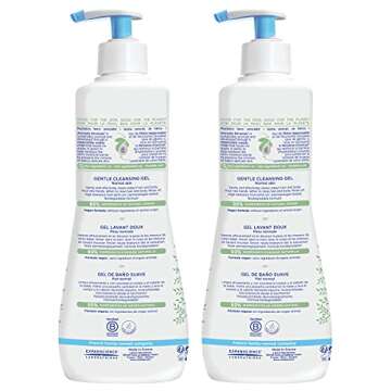 Mustela Baby Gentle Cleansing Gel - Baby Hair & Body Wash - with Natural Avocado fortified with Vitamin B5 - Biodegradable Formula & Tear-Free ââ‚¬â€œ 16.90 Fl Oz (Pack of 2)