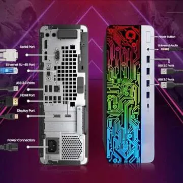 HP RGB Gaming PC Desktop – Intel Core i7 6th Gen | 16GB DDR4 Ram | 1TB SSD | AMD Radeon RX 550 4GB DDR5 | Dual New 24 Inch Monitors | Windows 10 Pro – Computer Tower for PC Gamers (Renewed)