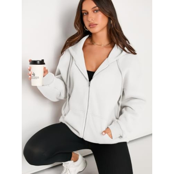EFAN Women Zip Up Oversized Hoodie for Fall Fashion