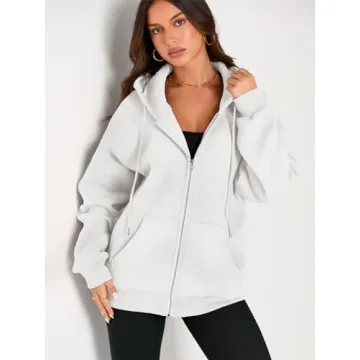EFAN Women Zip Up Oversized Hoodie for Fall Fashion