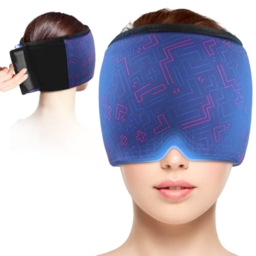 Hilph Adjustable Migraine Ice Pack Head Wrap for Headache Relief, Migraine Headache Relief Cap, Migr...