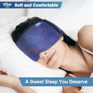 Hilph Adjustable Migraine Ice Pack Head Wrap for Headache Relief, Migraine Headache Relief Cap, Migraine Ice Mask with Hot Cold Compress for Headache Tension, Stress & Sinus, Hangover (Blue)