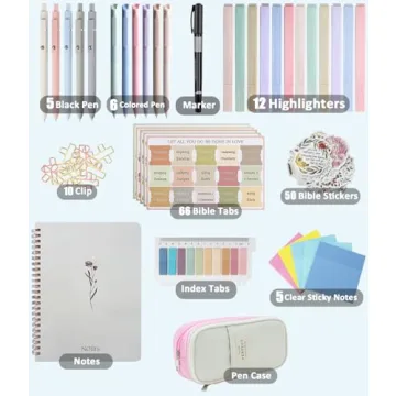 Bible Study Journaling Kit with Tabs and Highlighters
