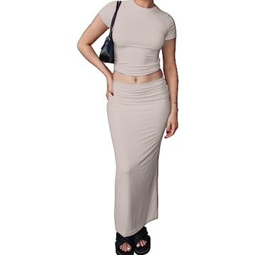 Two Piece Women Maxi Skirt Set for Stylish Summer Looks