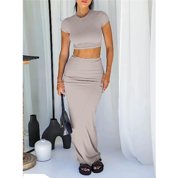 Two Piece Women Maxi Skirt Set for Stylish Summer Looks