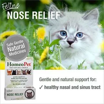 HomeoPet Feline Nose Relief - Natural Nasal & Sinus Medicine for Cats, 15ml