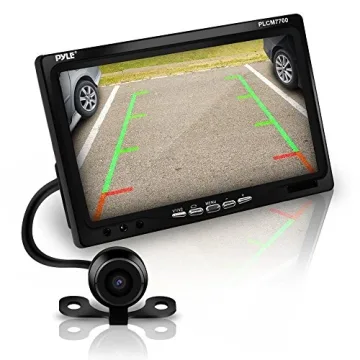 Pyle Backup Rear View Camera System - Night Vision, Waterproof, 170° View, 7" LCD Display