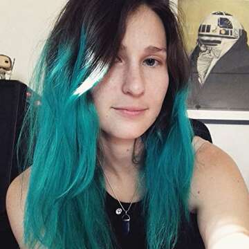 MANIC PANIC Mermaid Hair Dye - Classic High Voltage - Semi Permanent Hair Color - Neon, Cool Ocean Blue, Slightly Green Undertones - Glows In Blacklight - Vegan, PPD & Ammonia-Free - For Coloring Hair