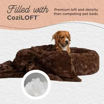 Calming Lux Donut Cuddler Pet Bed + Throw Blanket Set