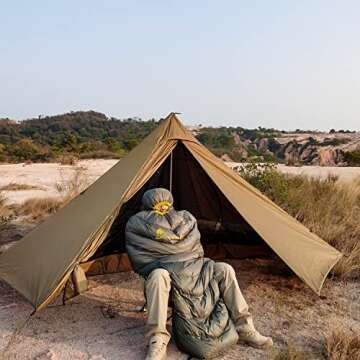 Mountaintop Ultralight Mummy Down Sleeping Bag 550 Fill Power Duck Down Suits for 50F 35F 20F for Ca...