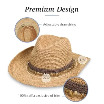 Wallaroo Women’s Adjustable Tahiti Cowboy Hat - Turquoise