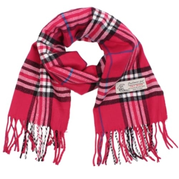 TZ Promise Plaid Cashmere Feel Winter Scarf - Luxurious & Soft