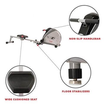 Sunny Health & Fitness Rower with Digital Monitor & App