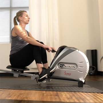 Sunny Health & Fitness Rower with Digital Monitor & App