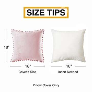 Top Finel Blush Pink Velvet Pillow Covers Set of 2 Decorative