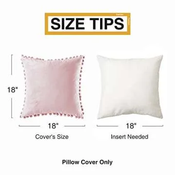 Top Finel Blush Pink Velvet Pillow Covers Set of 2 Decorative