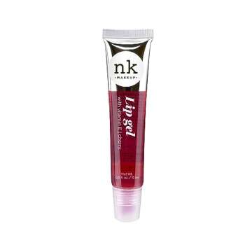 NICKA K NEW YORK VARIETY SET OF 5 NK Hydrating Lip Gel - Vitamin E (Clear, Rosehip Oil, Bubble Gum, Cherry, Strawberry)