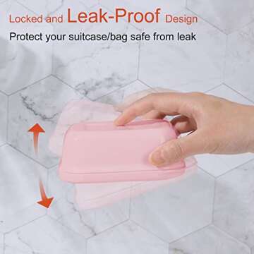 Quatish 2 Pack Travel Soap Container, Portable Soap Holder with Lid, Travel Bar Soap Holder, Soap Ca...