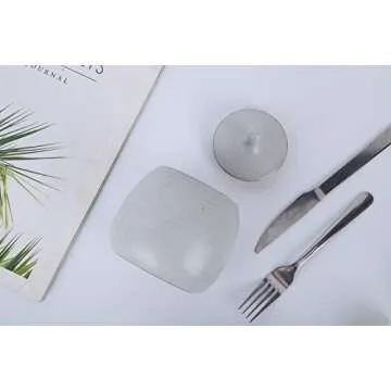 Amoysanli Kitchen Canisters Vintage Ceramic Food Storage Jar with Airtight Lid for Tea, Coffee, Herb, Sugar, Spice, Nuts (White)