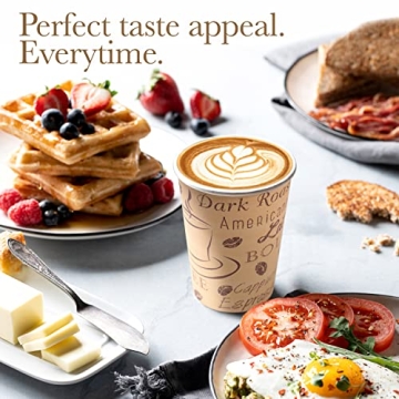 Disposable Paper Cups with Lids - 50 Pack Eco Friendly