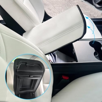 MASHA Armrest Box Cover for Tesla Model 3 Model Y 2017-2024