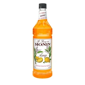 Monin Mango Syrup - Tropical Flavor for Cocktails, Sodas, and Lemonades, Gluten-Free, Non-GMO (1 Lit...