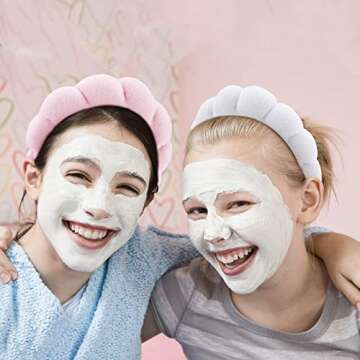 WHAVEL 3 Pack Spa Headband Skincare Headbands, Makeup Headband Sponge Terry Cloth Headbands Face Was...
