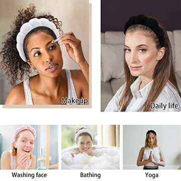 Stylish WHAVEL Spa Headbands for Face Washing