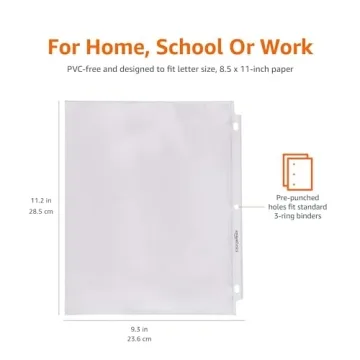 Amazon Basics 500-Pack Clear Sheet Protectors for Binders