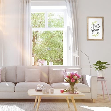 KIBAGA Farmhouse Wall Decor Signs For Christmas Decorations With Interchangeable Sayings - Rustic 11x16” Wood Picture Frame with 10 Designs - Easy To Hang Indoor Fall Decor For Your Home