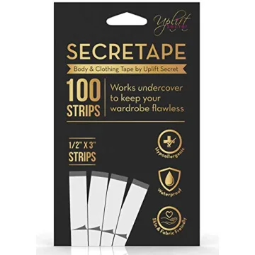 Uplift Secret Fashion Clothing Tape - Double Sided, Skin-Friendly, 100 Strips