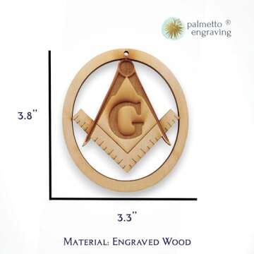 Personalized Mason Ornament for Freemasonry Gifts