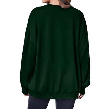 QAUN Merry Christmas Sweatshirt for Women - Oversized Festive Tops