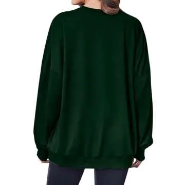 QAUN Merry Christmas Sweatshirt for Women - Oversized Festive Tops