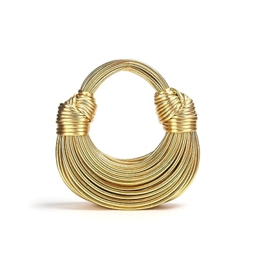 Stylish Hand Bread Women's Clutch in Gold for Any Occasion