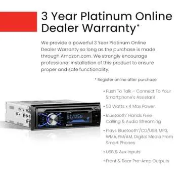 BOSS Audio 508UAB Car Stereo Bluetooth CD Player