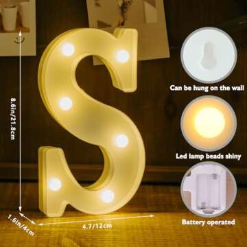 IFDGCTK Light Up Letters, Led Letters Lights 26 Alphabet, Decorative Lighted Letters, Battery Powere...