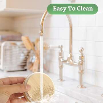 Eco-Friendly Bamboo Mason Jar Lids - QTLCOHD 18 Pack