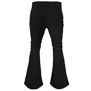 Men's Vintage Bell Bottom Pants 70s,Disco Flared Pants Fit 70s,Outfits for Men,Mens Bell Bottom Jean...