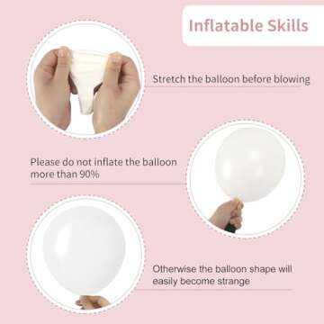 RUBFAC 129pcs White Balloons Different Sizes 18 12 10 5 Inch for Garland Arch,Party Latex Balloons for Birthday Party Wedding Anniversary Baby Shower Party Decoration