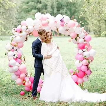 RUBFAC 129pcs White Balloons Different Sizes 18 12 10 5 Inch for Garland Arch,Party Latex Balloons for Birthday Party Wedding Anniversary Baby Shower Party Decoration