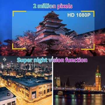 VSYSTO WiFi Motorcycle Dash Cam, Full Body Waterproof HD 1080P Front and Rear Sport Accident Proof C...