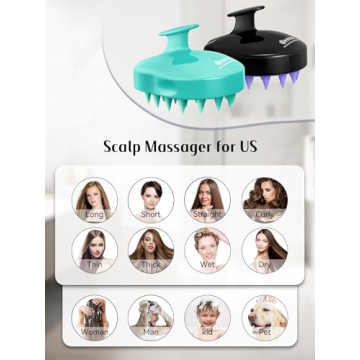 HEETA Hair Scalp Massager Shampoo Brush for All Hair Types