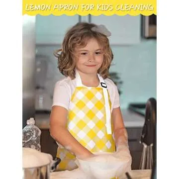 Jenaai Kids Lemon Apron Set - Fun & Functional for Ages 6-12