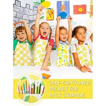 Jenaai Kids Lemon Apron Set - Fun & Functional for Ages 6-12