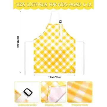 Jenaai Kids Lemon Apron Set - Fun & Functional for Ages 6-12